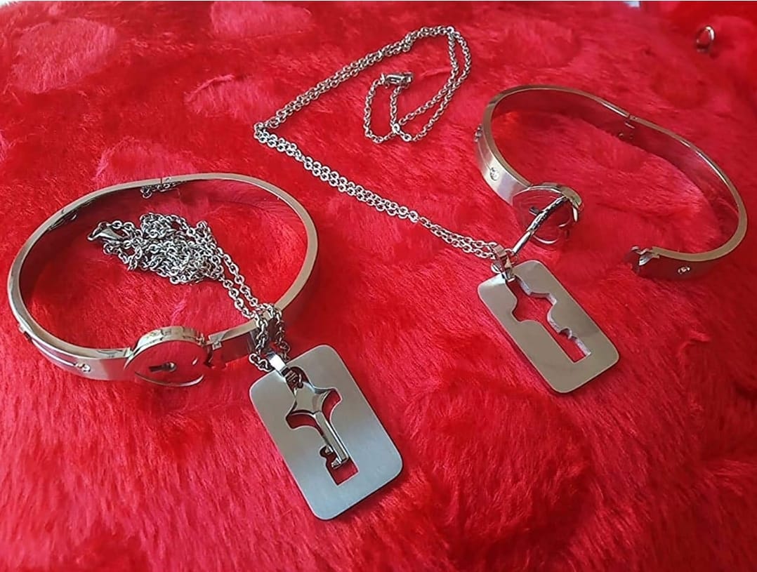 Lock Bracelet And Key With Chain