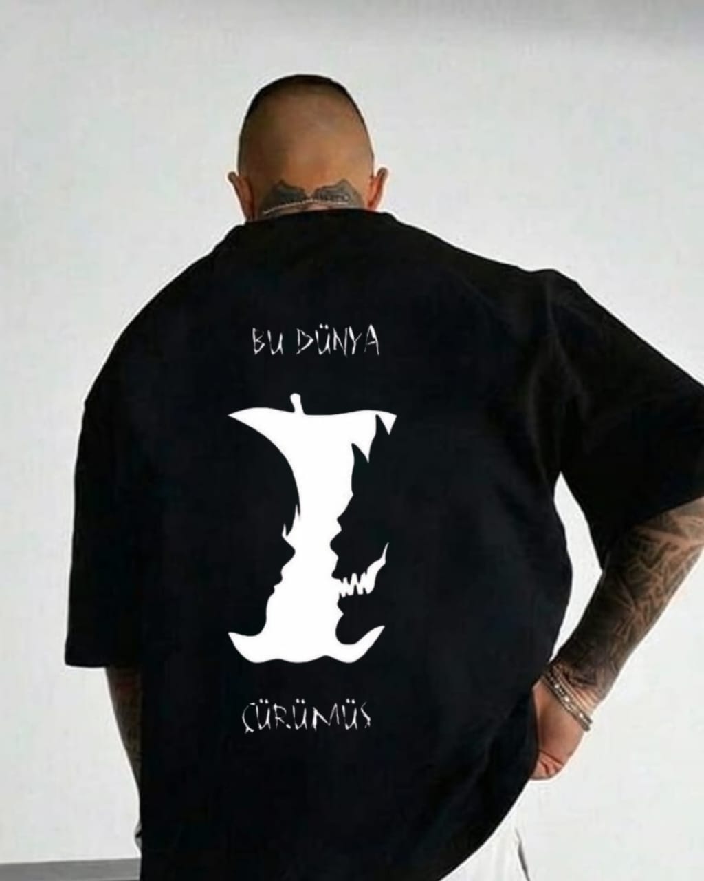 Death Note Oversized T-Shirt | “Bu Dünya Çürümüş” Edition | Dark Anime Streetwear Tee