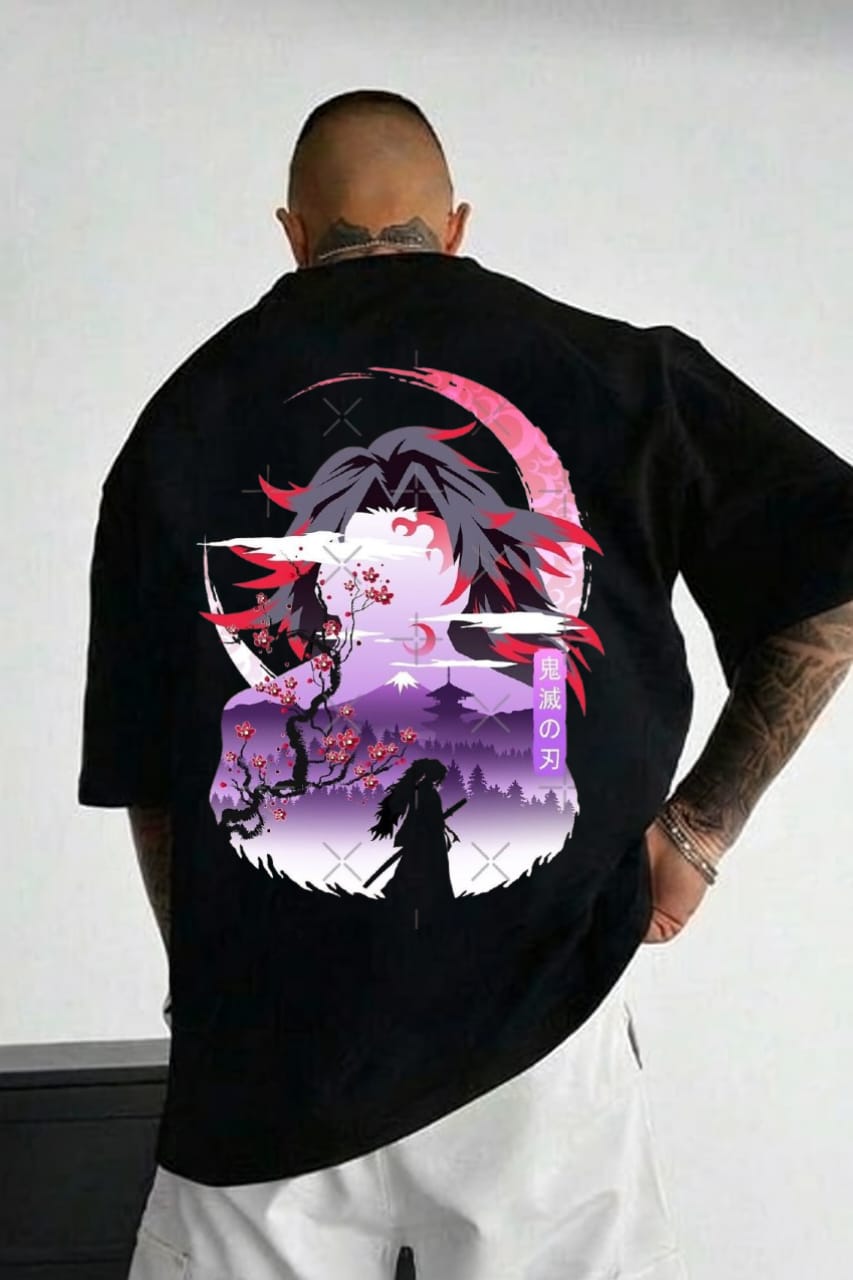Upper Moon Oversized T-Shirt | Demon Moon Edition | Demon Slayer Streetwear