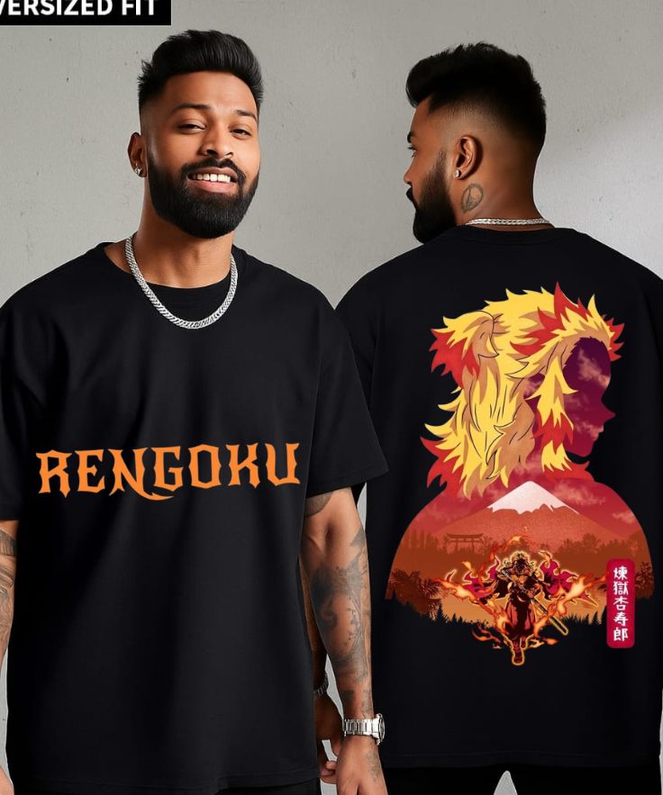 Rengoku Oversized T-Shirt | Flame Hashira Edition | Demon Slayer Streetwear
