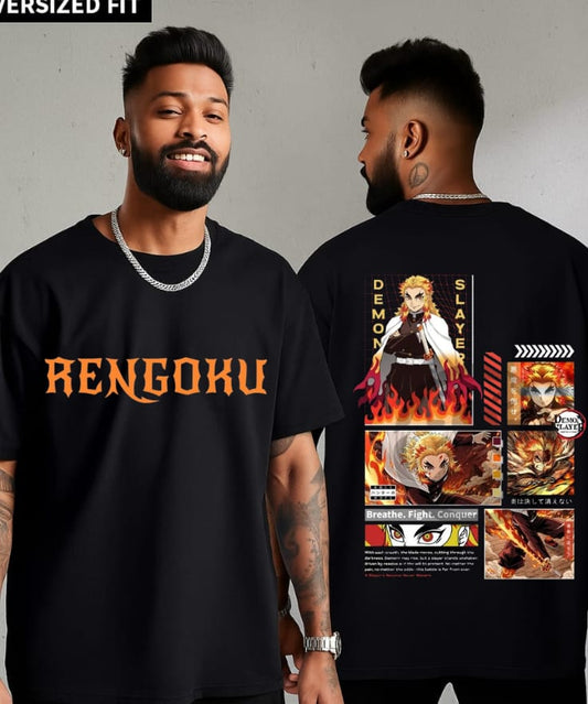 Kyojuro Rengoku Poster Graphic T-Shirt – Flame Hashira Anime Tee