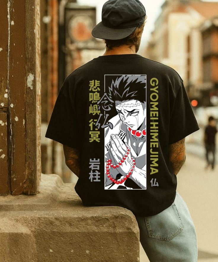 Gyomei Himejima Stone Hashira Anime T-Shirt – Demon Slayer Graphic Tee