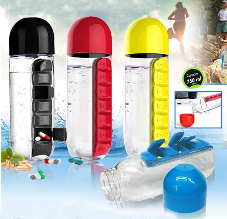 Pill Storage Water Bottle