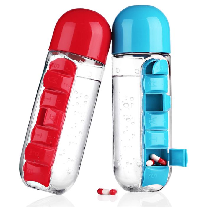 Pill Storage Water Bottle