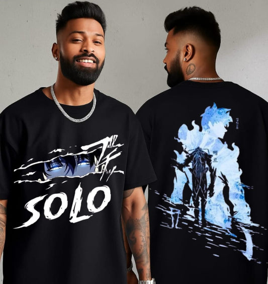 “SOLO Hunter’s Awakening” Oversized Anime T-Shirt – Solo Leveling Inspired Streetwear
