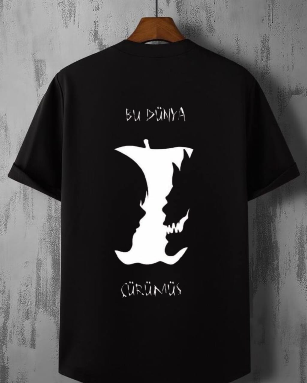 Death Note Oversized T-Shirt | “Bu Dünya Çürümüş” Edition | Dark Anime Streetwear Tee
