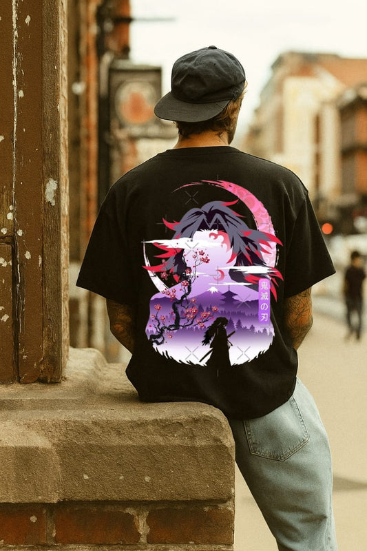 Upper Moon Oversized T-Shirt | Demon Moon Edition | Demon Slayer Streetwear