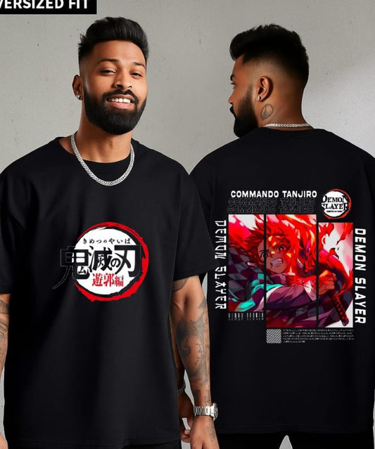 Tanjiro Kamado Oversized T-Shirt | Commando Edition | Demon Slayer Streetwear