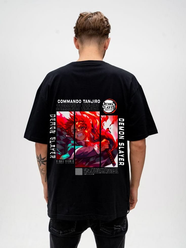 Tanjiro Kamado Oversized T-Shirt | Commando Edition | Demon Slayer Streetwear