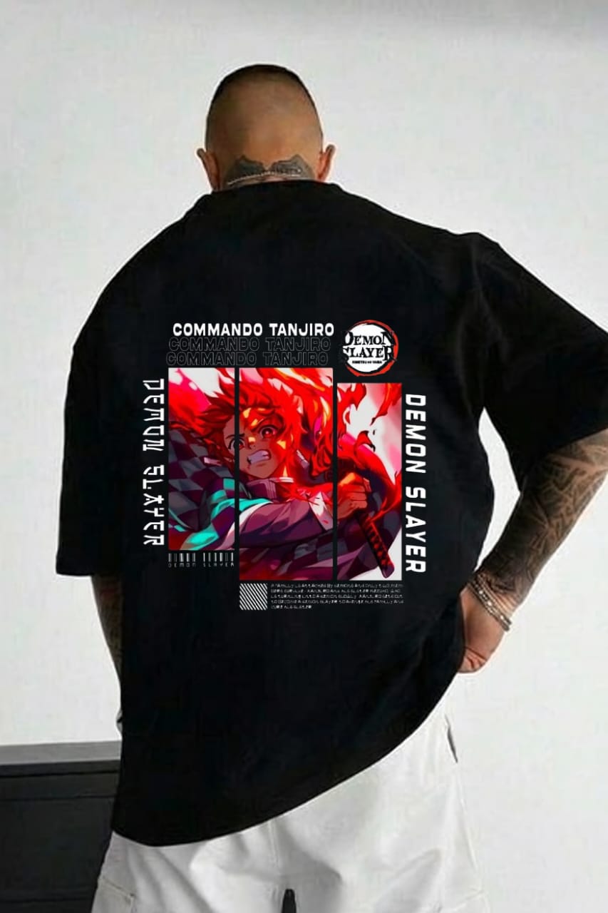 Tanjiro Kamado Oversized T-Shirt | Commando Edition | Demon Slayer Streetwear