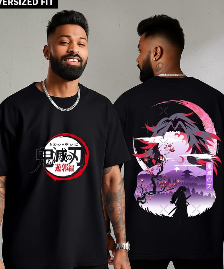 Upper Moon Oversized T-Shirt | Demon Moon Edition | Demon Slayer Streetwear