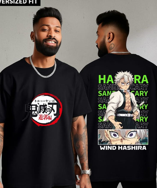 Sanemi Shinazugawa Oversized T-Shirt | Wind Hashira Edition | Demon Slayer Streetwear