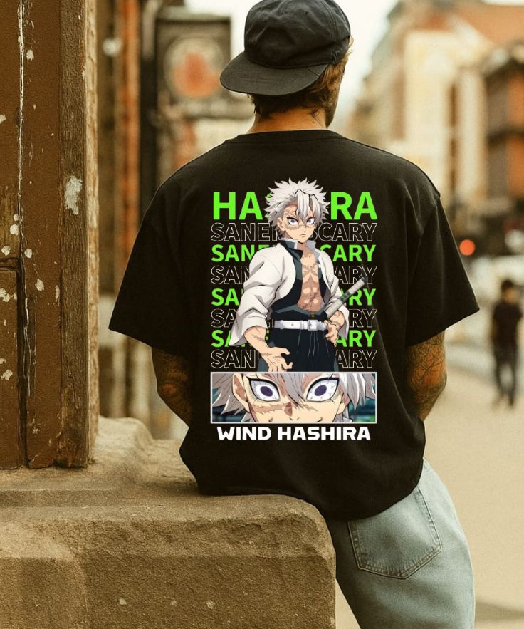 Sanemi Shinazugawa Oversized T-Shirt | Wind Hashira Edition | Demon Slayer Streetwear