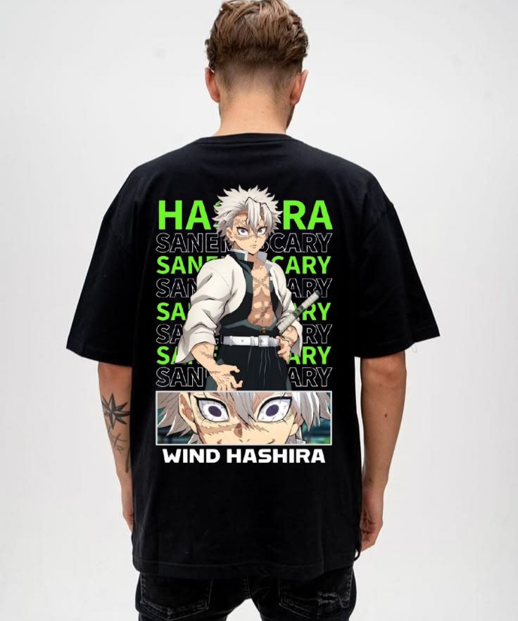 Sanemi Shinazugawa Oversized T-Shirt | Wind Hashira Edition | Demon Slayer Streetwear