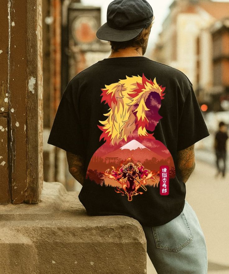 Rengoku Oversized T-Shirt | Flame Hashira Edition | Demon Slayer Streetwear