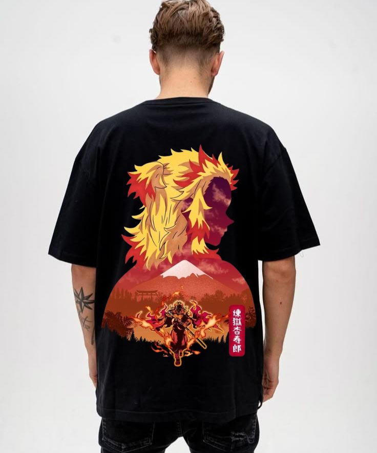 Rengoku Oversized T-Shirt | Flame Hashira Edition | Demon Slayer Streetwear