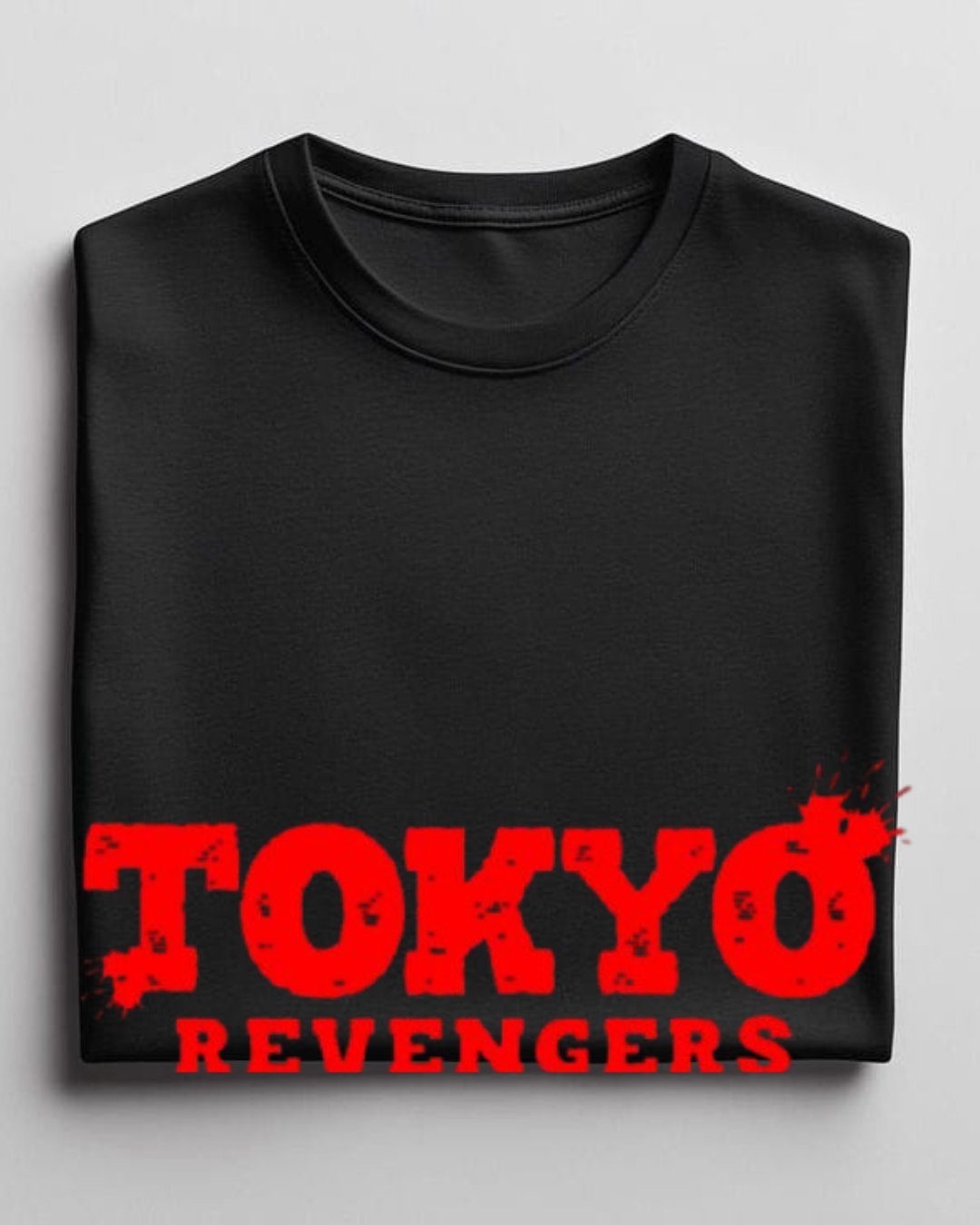 Tokyo Revengers Anime Printed Oversized T-Shirt for Men | Draken & Ken Ryuguji Design | Black Cotton Tee
