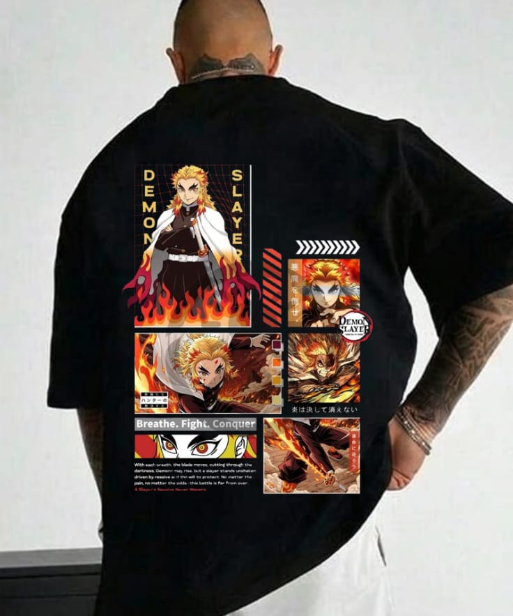 Kyojuro Rengoku Poster Graphic T-Shirt – Flame Hashira Anime Tee